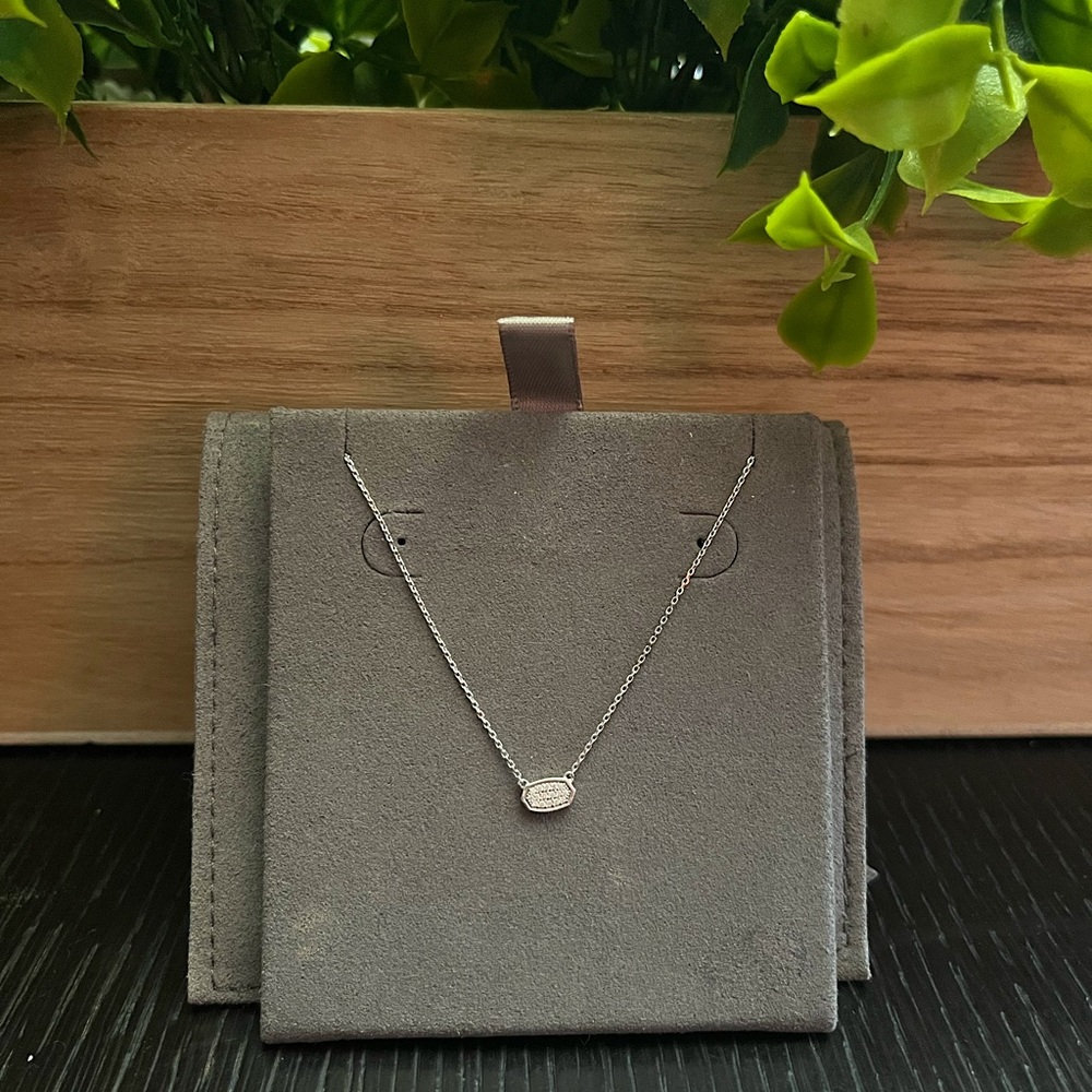 Kendra Scott Marisa Necklace in White Diamond and 14k White Gold.